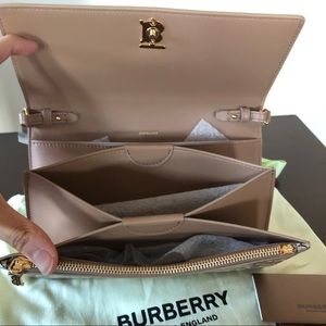burberry hazelmere leather chain wallet